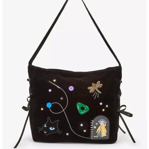 Her Universe  - Coraline Icon Embroidered Felt Hobo Bag - NEW